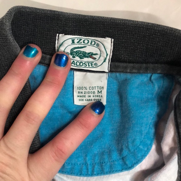 Vintage Lacoste multicolored collared polo medium - Picture 3 of 4
